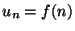 $ u_n=f(n)$